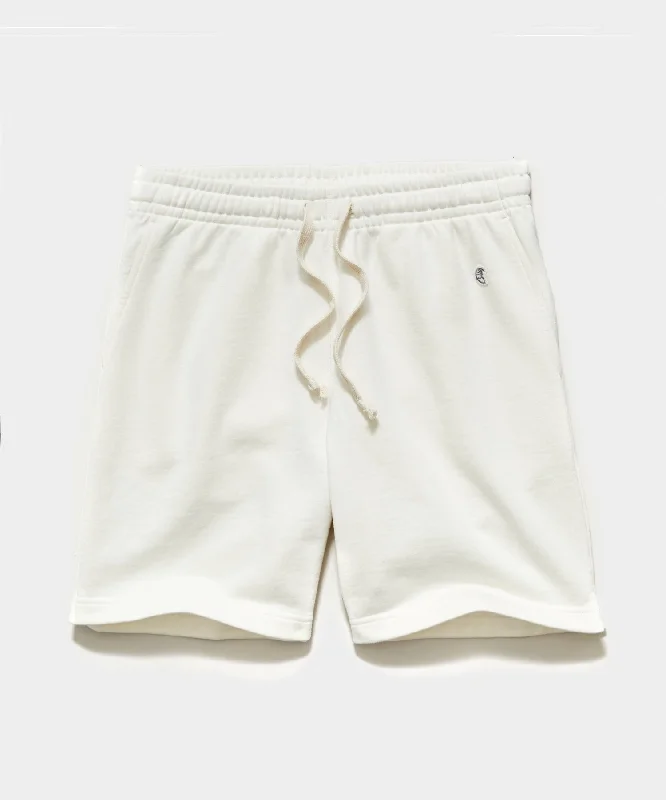 Shorts for Summer Wear-Champion 7" Midweight Warm Up Short in Antique White