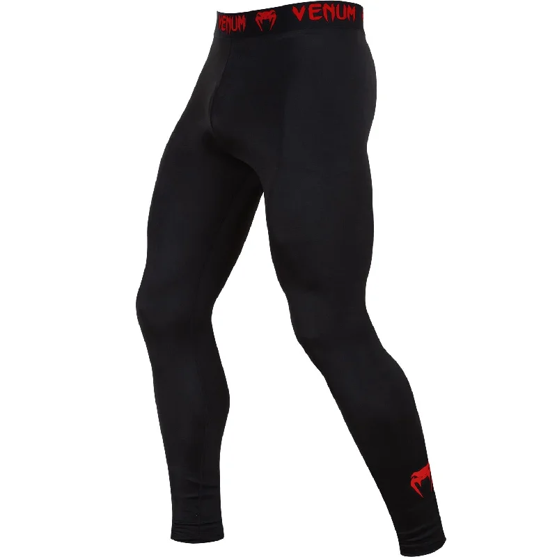 Custom Pants with Geometric Patterns-Venum Contender 2.0 Compression Tights - Black/Red