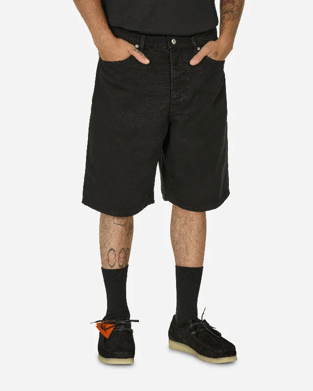 Comfortable Cotton Shorts for Men-Denim Big Ol' Shorts Black