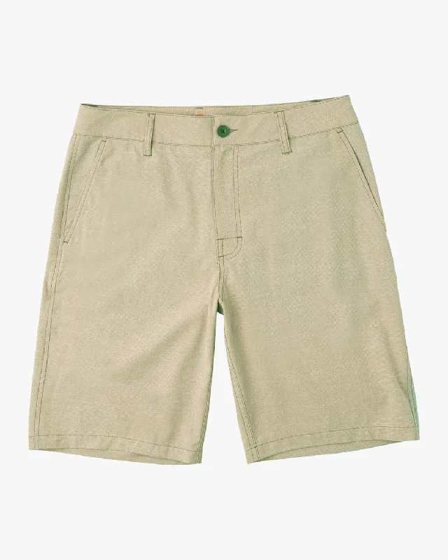 Custom Gym Shorts-Boys Balance Hybrid 17" Boardshorts - Khaki