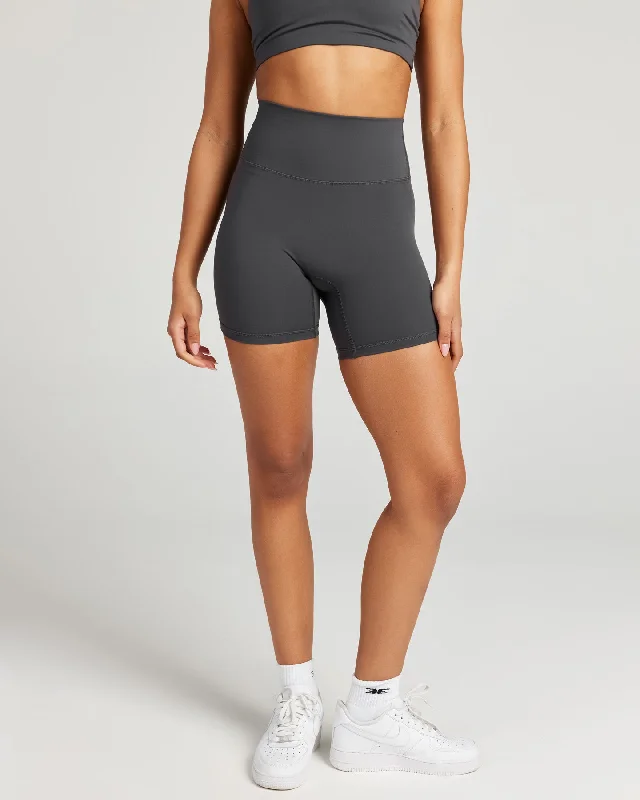 Slim Fit Shorts for Women-Aura SF Shorts - Charcoal