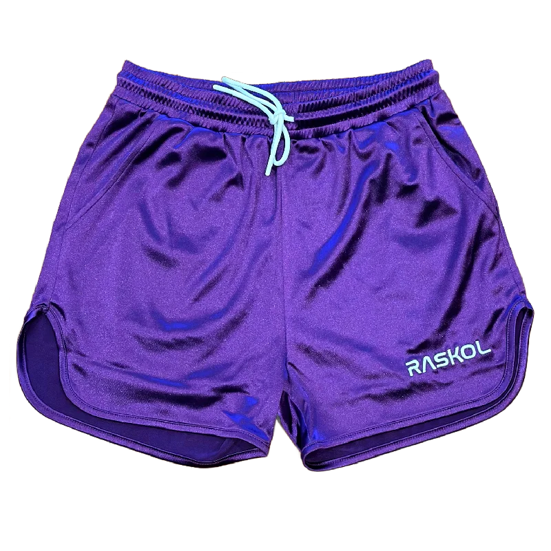 Sports Shorts for Soccer Players-RASKOL PURPLE SILK SHORTS (LIMITED EDITION)