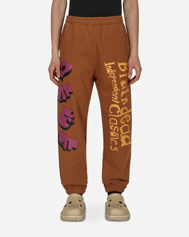 Custom Pants with Durable Fabric-Independent Classics Sweatpants Brown