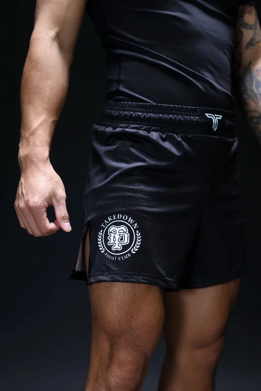 Board Shorts for Swimming-Train Fight Repeat Fight Shorts (5"&7“ Inseam) - Black