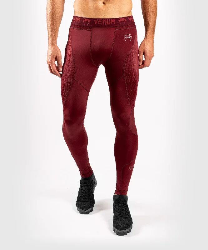 Custom Pants for Rain Protection-Venum G-Fit Compression Tights - Burgundy