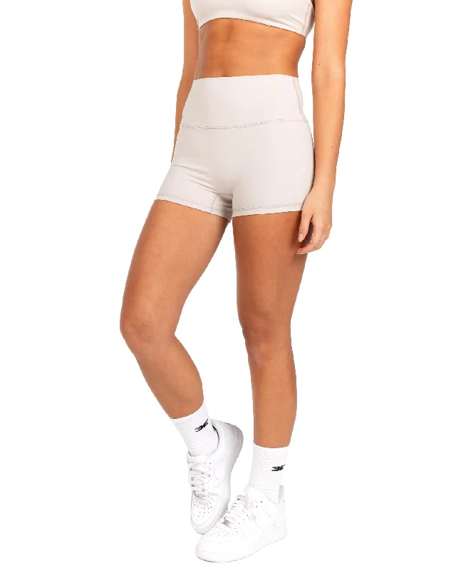 Premium Shorts for Activewear-Aura SF Micro Shorts - Oat Latte