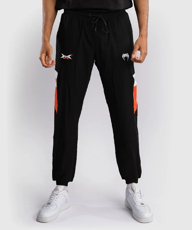 Custom Pants with Reinforced Knees-Venum x DTR Fight Attack 90 Tracksuit Pants - Black/Orange