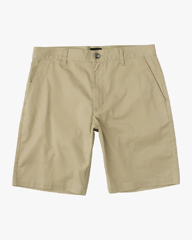 Board Shorts for Swimming-Boys Weekday Stretch 18" Shorts - Khaki