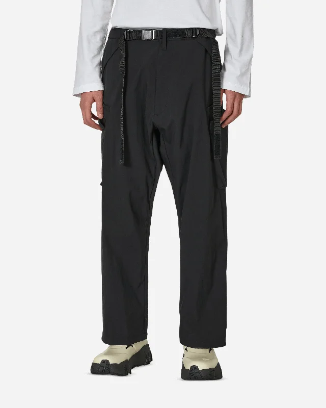 Custom Pants for Factory Workers-Nylon Stretch Cargo Trousers Black