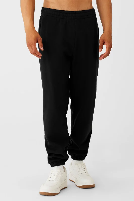 Custom Athletic Pants-Cuffed Renown Heavy Weight Sweatpant - Black