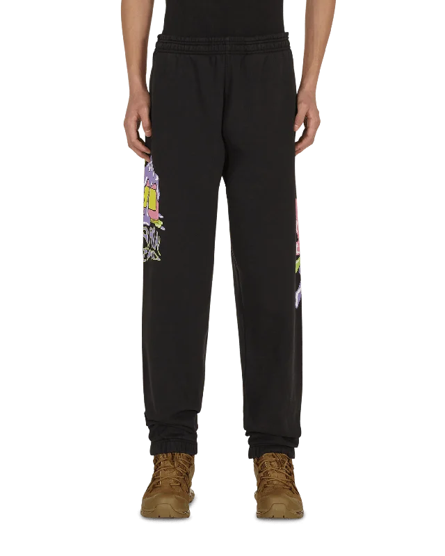 Custom Pants with Graphic Prints-Paintman Sweatpants Black