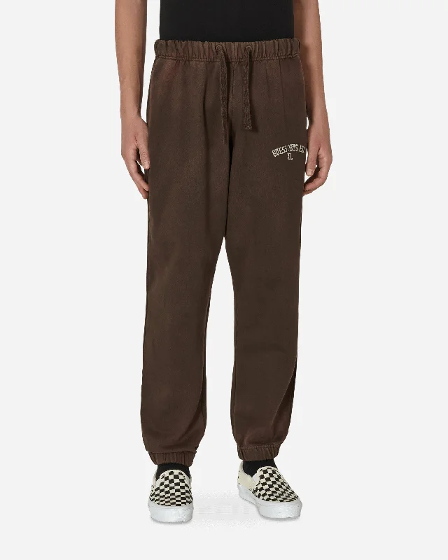 Custom Pants for Birthdays-Washed Terry Sweatpants Brown