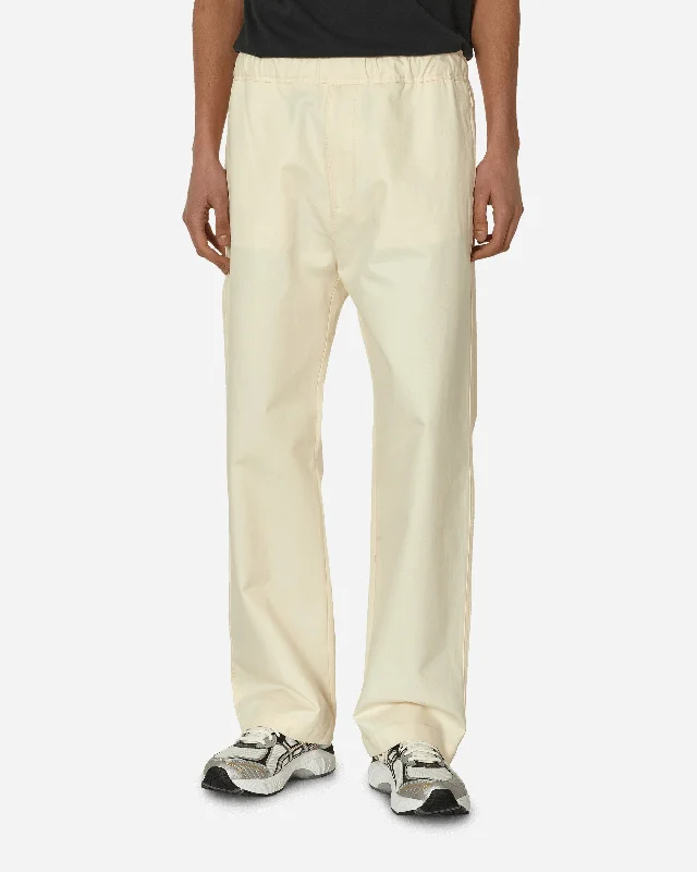 Custom Pants for Events-Cotton Poplin Trousers Beige