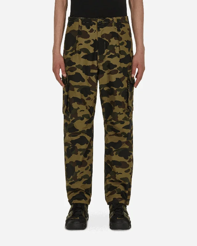 Custom Pants with Extra Storage Pockets-1st Camo Relaxed Fit 6 Pocket Pants Green