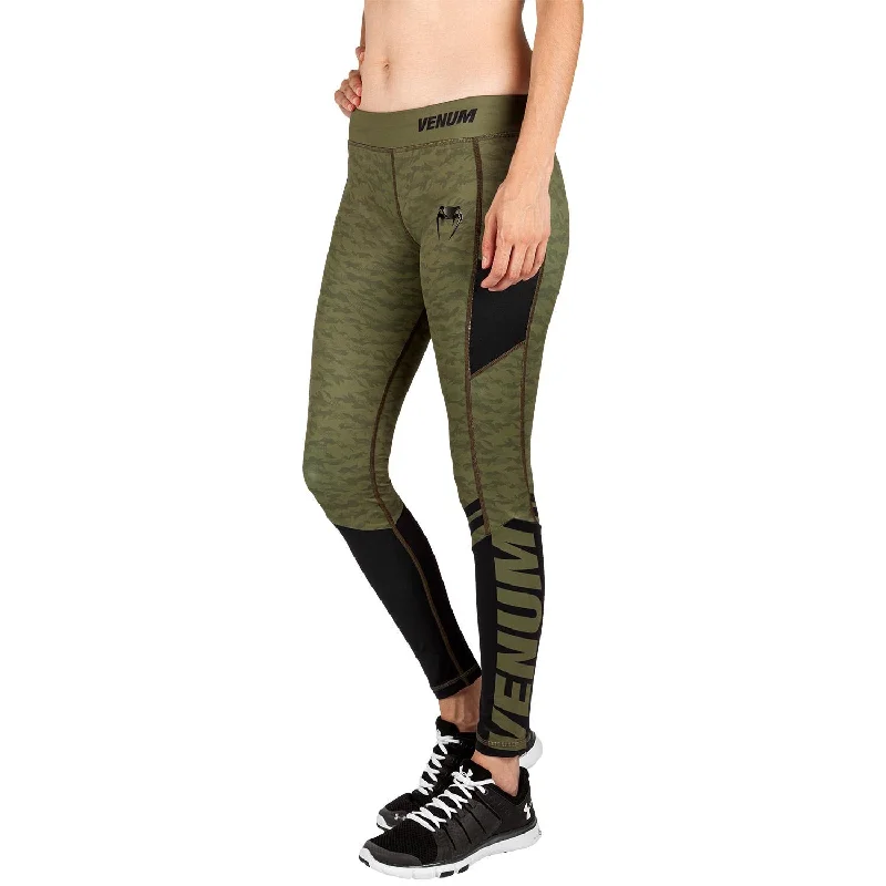 Custom Pants for CrossFit-Venum Power 2.0 Leggings - For Women - Khaki/Black