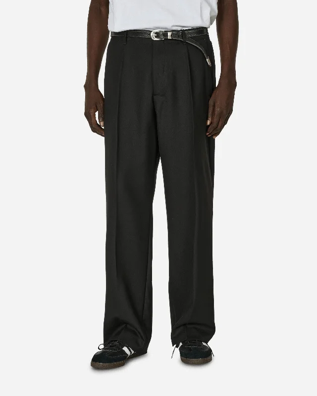 Custom Pants with Zippered Pockets-Borrowed Chino Pants Black