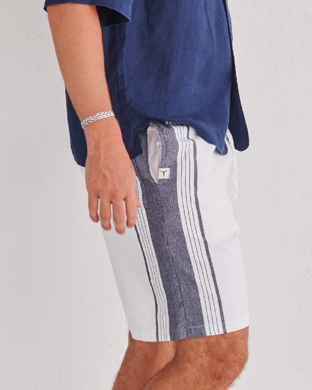 Shorts for Easy Comfort and Flexibility-White & Navy Classic Shorts