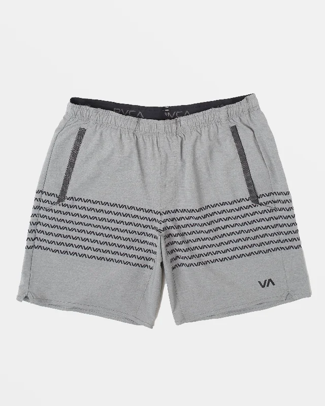 Shorts for Gym Workouts-Boys Yogger 15" Stretch Shorts - Heather Grey VA Band