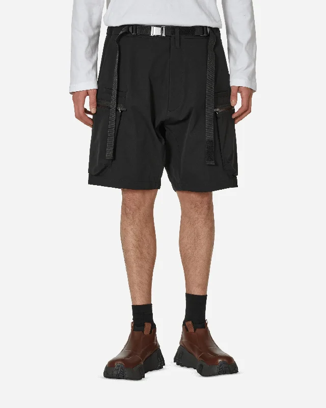 Breathable Shorts for Yoga Practice-Schoeller Dryskin Cargo Shorts Black