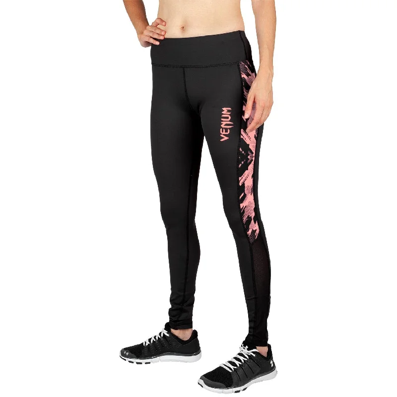 Custom Pants for Exercise-Venum Tecmo Leggings - For Women - Black/Pink