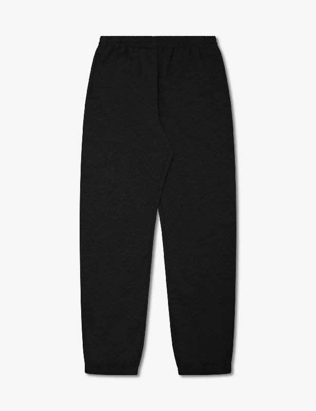 Custom Pants for Work Uniforms-Simple Fleece Trackpant - Black