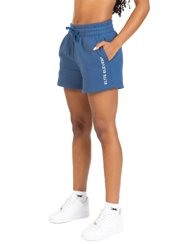 Shorts for Heavy Workouts-Women's Registered Shorts - Mid Blue