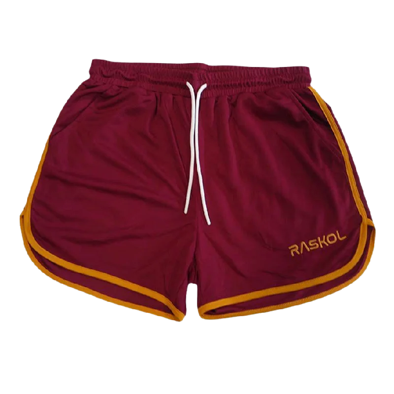 Shorts for Exercise and Fitness-RASKOL Retro Burgundy Classic Shorts (LIMITED EDITION)