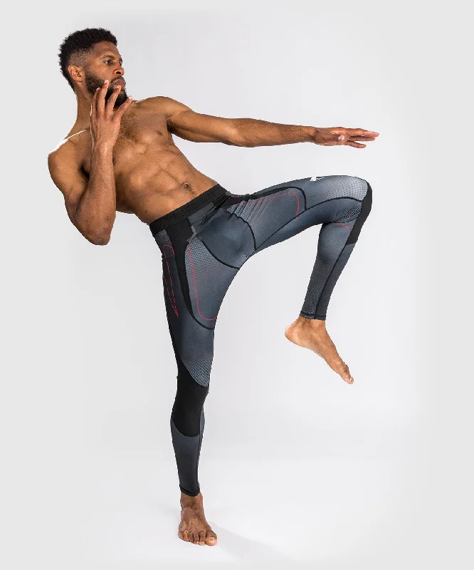 Custom Pants with Geometric Patterns-Venum Okinawa 3.0 Compression Tights   - Black/Red