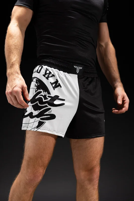 Swim Shorts for Women-Fight Club Globe Fight Shorts (5"&7“ Inseam) - Black