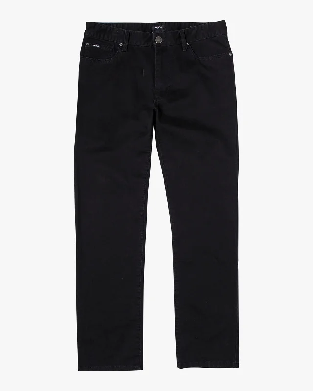 Custom Pants for Skiing-Weekend Straight Fit Jeans - Black Overdye