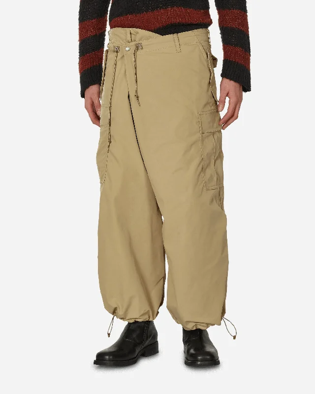 Custom Pants for College Students-Cargo Pants Beige