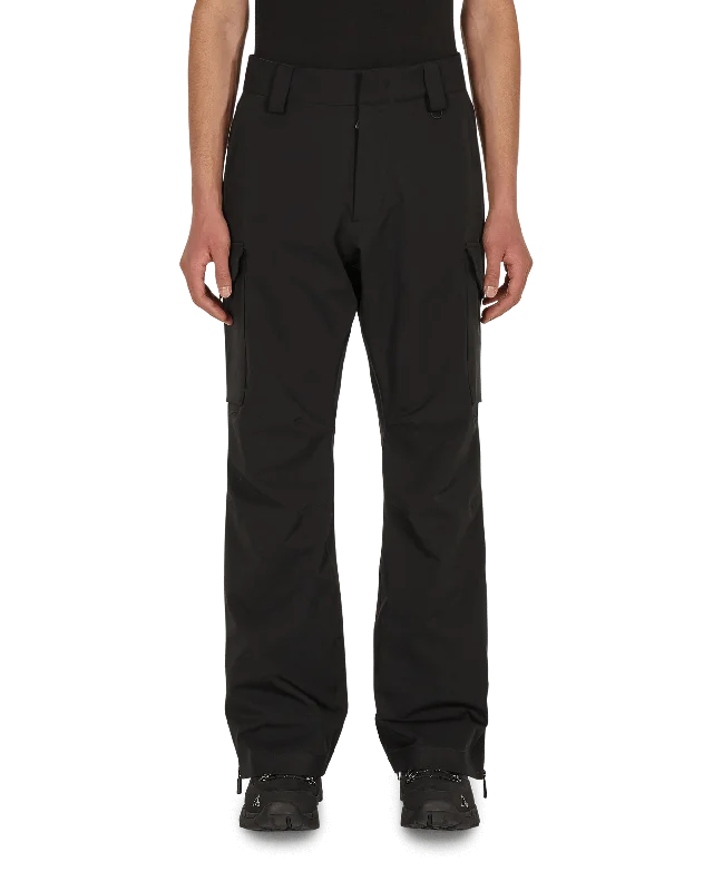 Personalized Pants for Holidays-Stretch Nylon Trousers Black