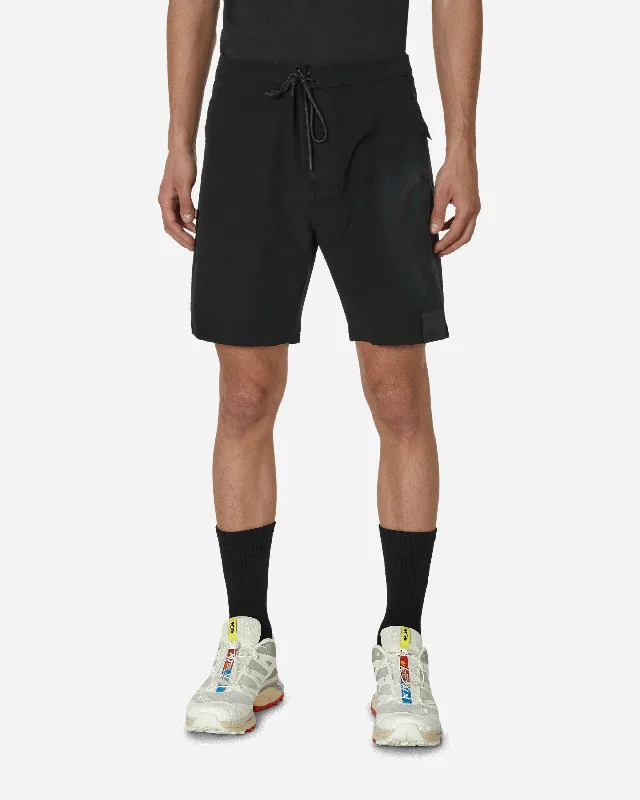 Shorts for Vacation Wear-Oil Slick Full Rotation Shorts Black