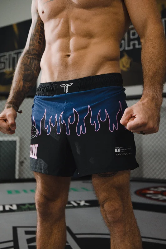 Shorts for Group Events-Fire FC Fight Shorts (5"&7“ Inseam) - Blue