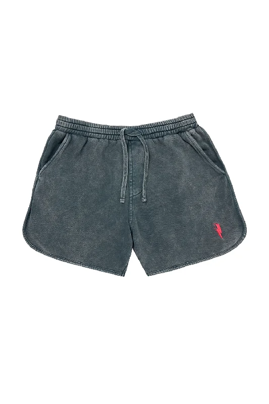 Shorts for Weightlifting-Kids Washed Black Shorts