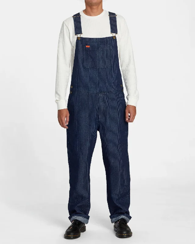 Custom Pants for Kids-Chainmail Overalls - Indigo Cord