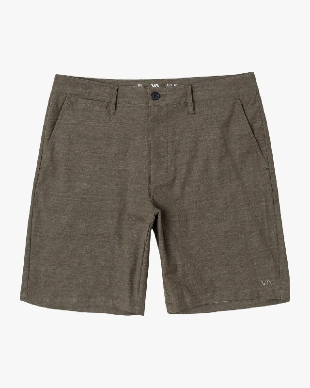 Custom Shorts for Runners-Back In 19" Hybrid Shorts - Olive