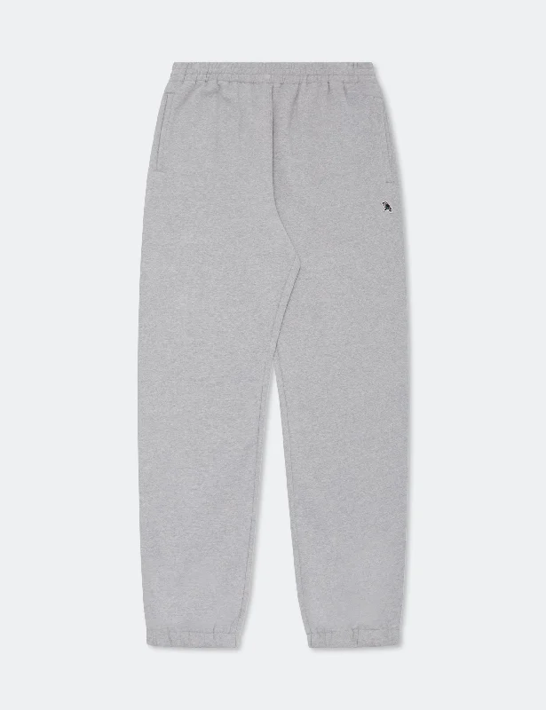 Custom Pants for College Students-Simple Fleece Trackpant - Grey Marle