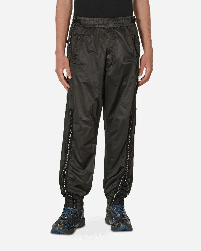 Custom Pants with Color Block Designs-Thermo Zip Pants Black