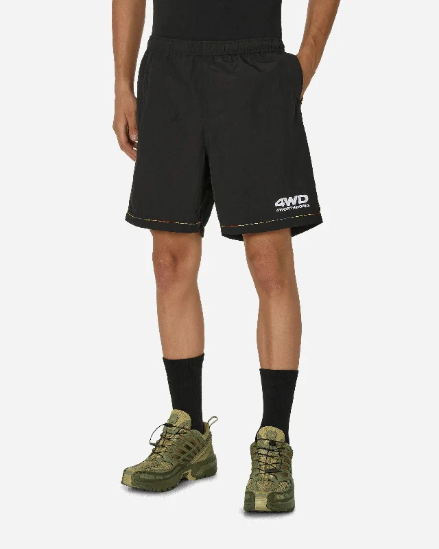 Board Shorts for Swimming-Gradient Stitched Shorts Black