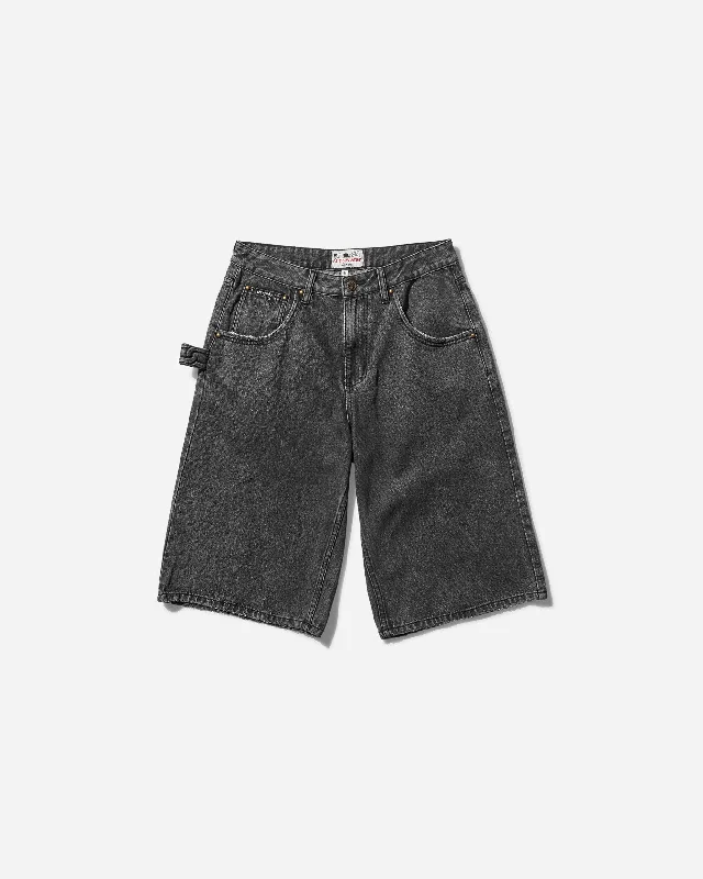 Vintage Shorts for Women-Men's Big Groe Jean Shorts Acid Black