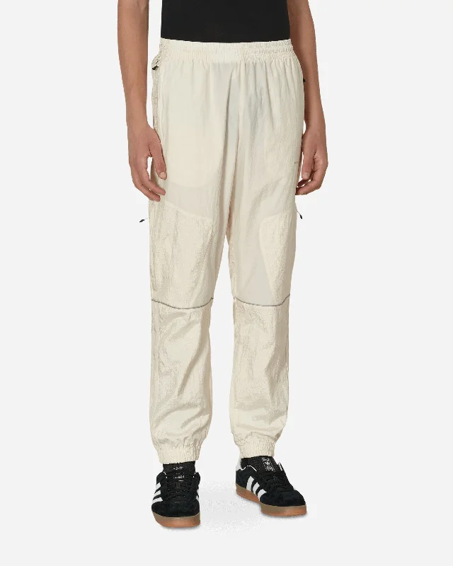 Custom Pants for Extreme Cold-Reveal Material Mix Track Pants White