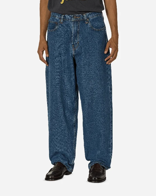 Custom Pants for Quick Drying-Skateboarding Super Baggy Jeans Blue