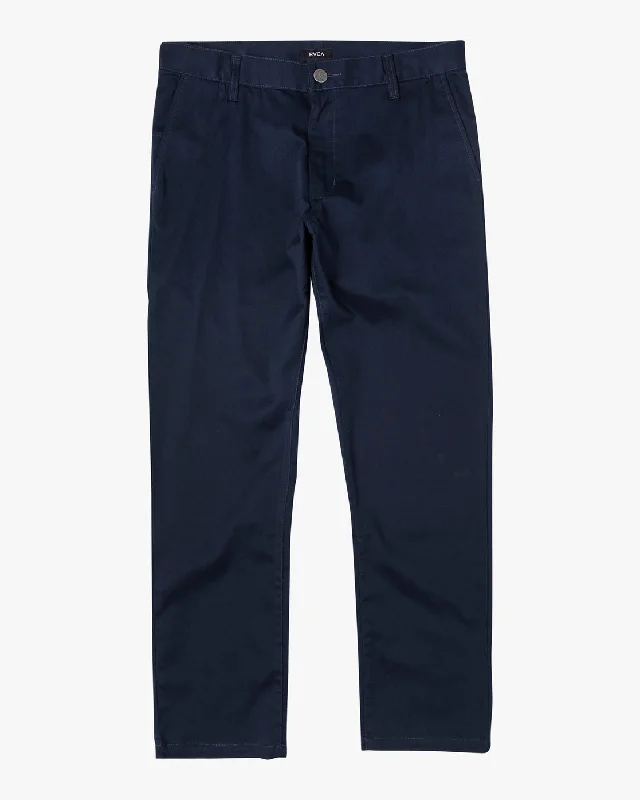 Custom Pants for Workwear Uniforms-The Weekend Stretch Straight Fit Pants - Navy Marine