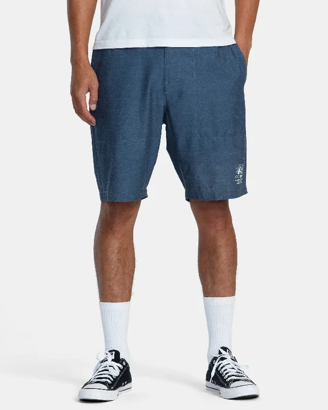 Eco-Friendly Shorts for Men-All Time Hemp Hybrid 19" Shorts - Petrol Blue