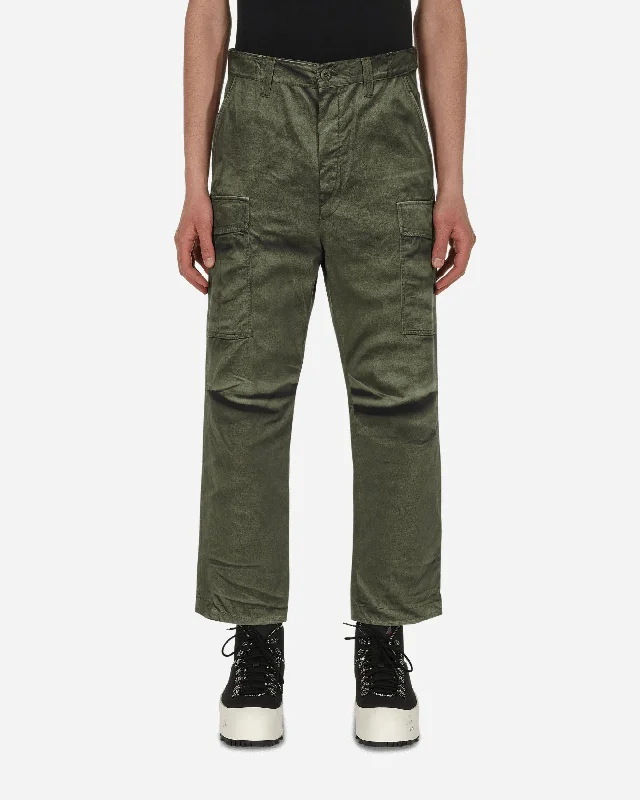 Custom Pants with Hidden Pockets-Printed Nylon Trousers Green