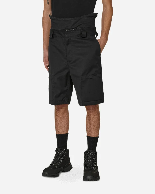 Comfortable Cotton Shorts for Men-Operator Kidney Belt Shorts Black