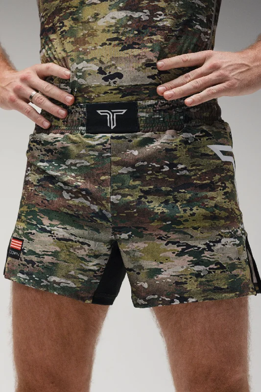 Performance Shorts for Men-Ranger Camo Fight Shorts (5"&7“ Inseam)