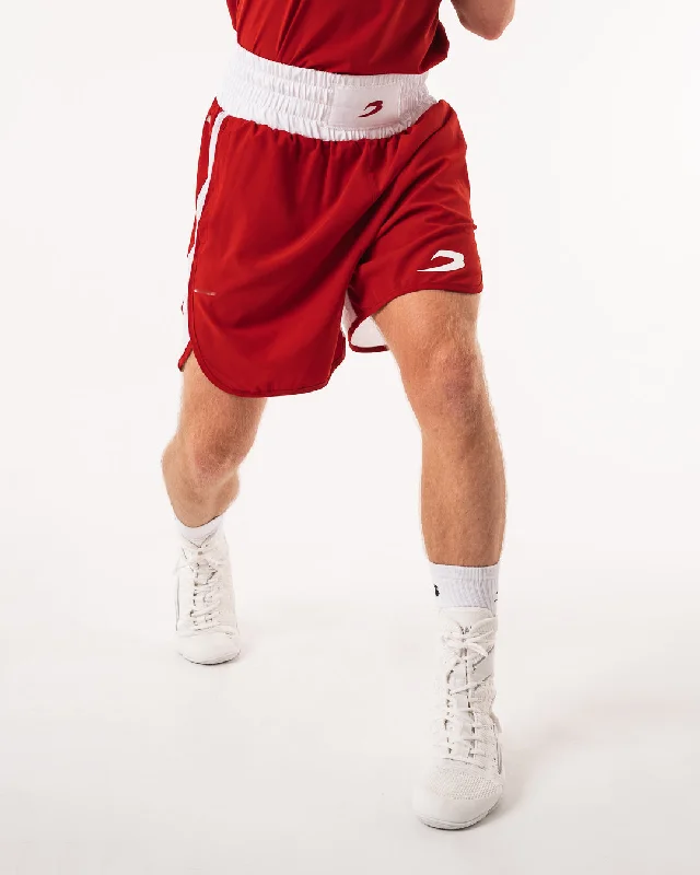 Custom Shorts for Fundraising Events-Stevenson Shorts 2.0 - Red/White