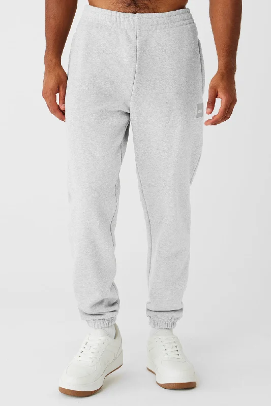 Custom Joggers for Women-Cuffed Renown Heavy Weight Sweatpant - Athletic Heather Grey